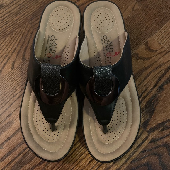 Lady Comfort Wedge Sandals - Picture 2 of 5